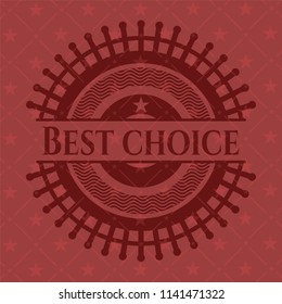 Best Choice badge with red background