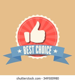 Best Choice badge in retro syle