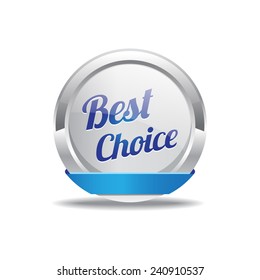 Best Choice Blue Circular Vector Button