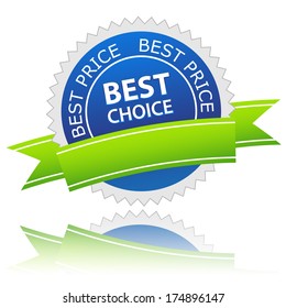Best Choice blue icon on a white background