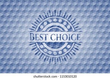 Best Choice blue polygonal emblem.