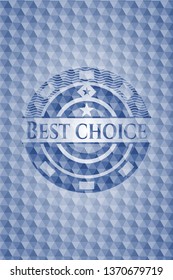 Best Choice blue polygonal emblem.
