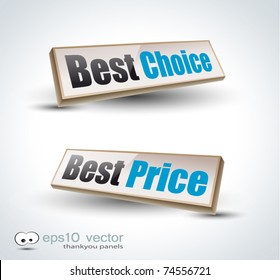 Best Choice Box Panel: 3D icons with shadows
