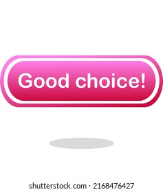 Botón de mejor elección para la ilustración vectorial de promoción de banners.