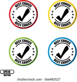 Best choice, Button, label and sign - Vector illustration