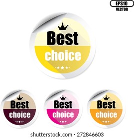 Best Choice Colorful Stickers Set - Vector.