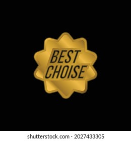 Best Choice Commercial Symbol gold plated metalic icon or logo vector