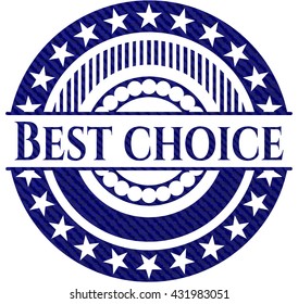 Best Choice emblem with jean high quality background