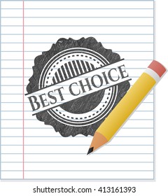 Best Choice emblem with pencil effect