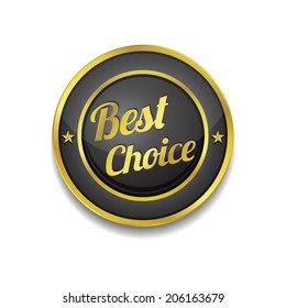 Best Choice Glossy Shiny Circular Vector Button