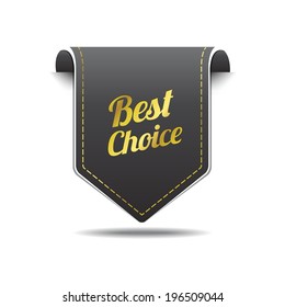 Best Choice Gold Black Label Icon Vector Design