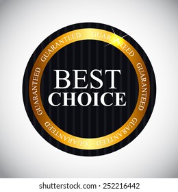 Best Choice Golden Label  Vector Illustration EPS10