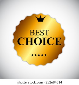 Best Choice Golden Label  Vector Illustration EPS10