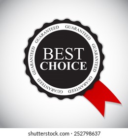 Best Choice Golden Label Vector Illustration