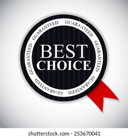 Best Choice Golden Label Vector Illustration
