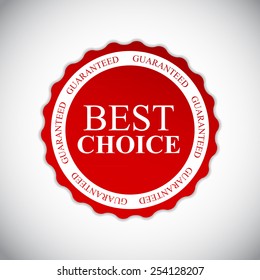 Best Choice Golden Label Vector Illustration