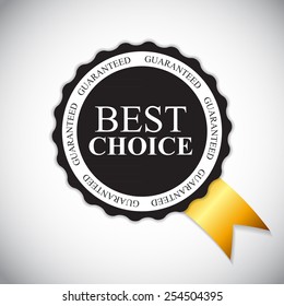 Best Choice Golden Label Vector Illustration