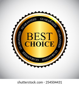 Best Choice Golden Label Vector Illustration EPS10