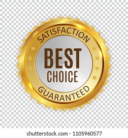 Best Choice Golden Shiny Label Sign. Vector Illustration EPS10