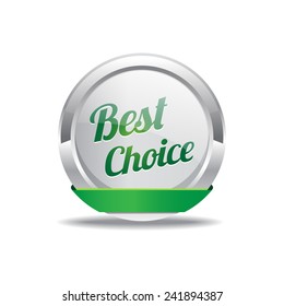 Best Choice Green Circular Vector Button