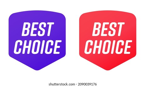 Best choice guarantee quality sale label sticker set. Warranty tag for special offer, product price or success bargain deal promotion vector illustration isolated on white background