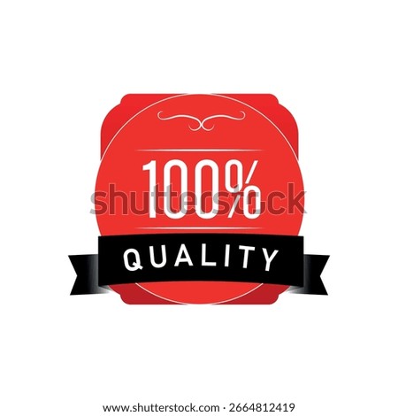 Best Choice and Highest Quality Red and Yellow Badge Vector on White Background