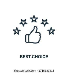 Best Choice icon. Line style simple element from e-commerce icons collection. Pixel perfect simple best choice icon for web design, apps, software, print usage.