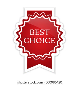 Best choice icon. Medal on ribbon.