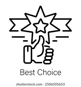 Best choice icon in outline style