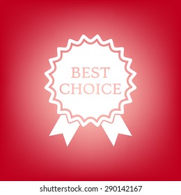 Best choice icon with ribbons.