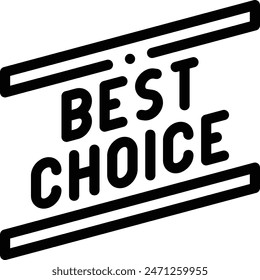 best choice icon. Thin Linear Style Design Isolated On White Background