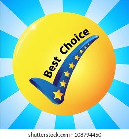 Best choice icon. Vector illustration