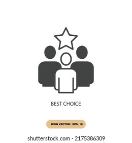 Symbol mit der besten Wahl für Vektorelemente für Infografiken im Web