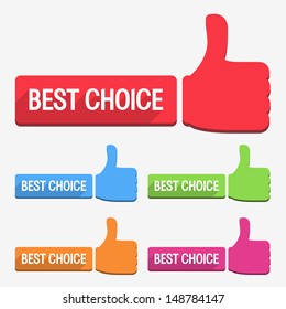 Best choice label, flat design, vector eps10 illustration