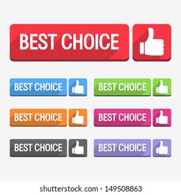 Best choice label, flat design, vector eps10 illustration