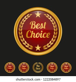 Best choice label on black background. Vector illustration