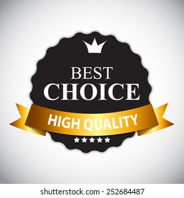 Best Choice Label with Ribbon Vector Illustration EPS10