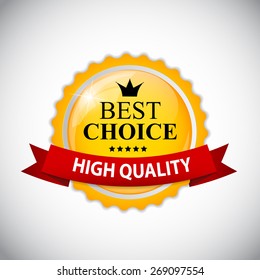 Best Choice Label with Ribbon Vector Illustration EPS10