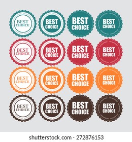 Best Choice Label with Ribbon Vector Illustration EPS10