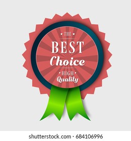 Best Choice Label, Sign. Vector Illustration.