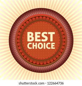 Best choice label. Vector. eps 10