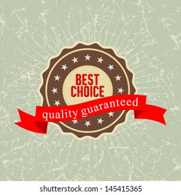 best choice label , vector illustration 