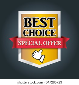 Best Choice Label Vector Illustration
