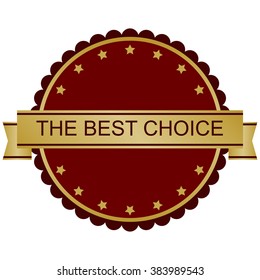 Best Choice Label Vector Illustration