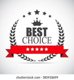 Best Choice Label Vector Illustration EPS10