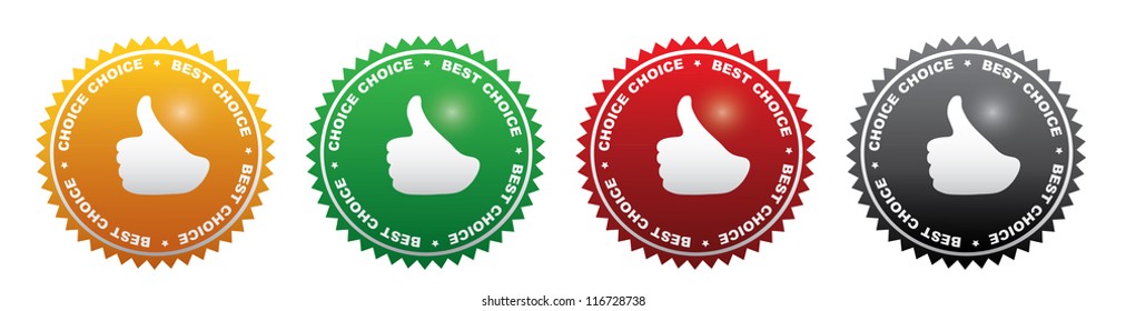 Best choice labels. Vector