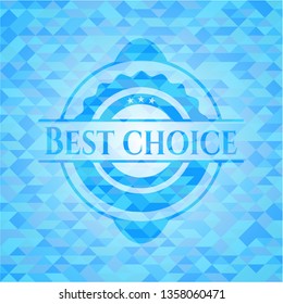 Best Choice light blue mosaic emblem