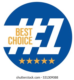 Best choice No.1.  Vector illustration.