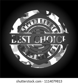 Best Choice on grey camouflage pattern