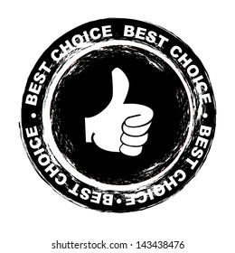 best choice over white background vector illustration